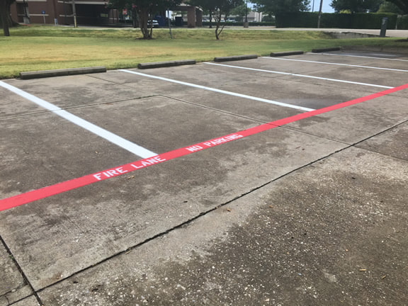 Line striping in Tyler, Texas